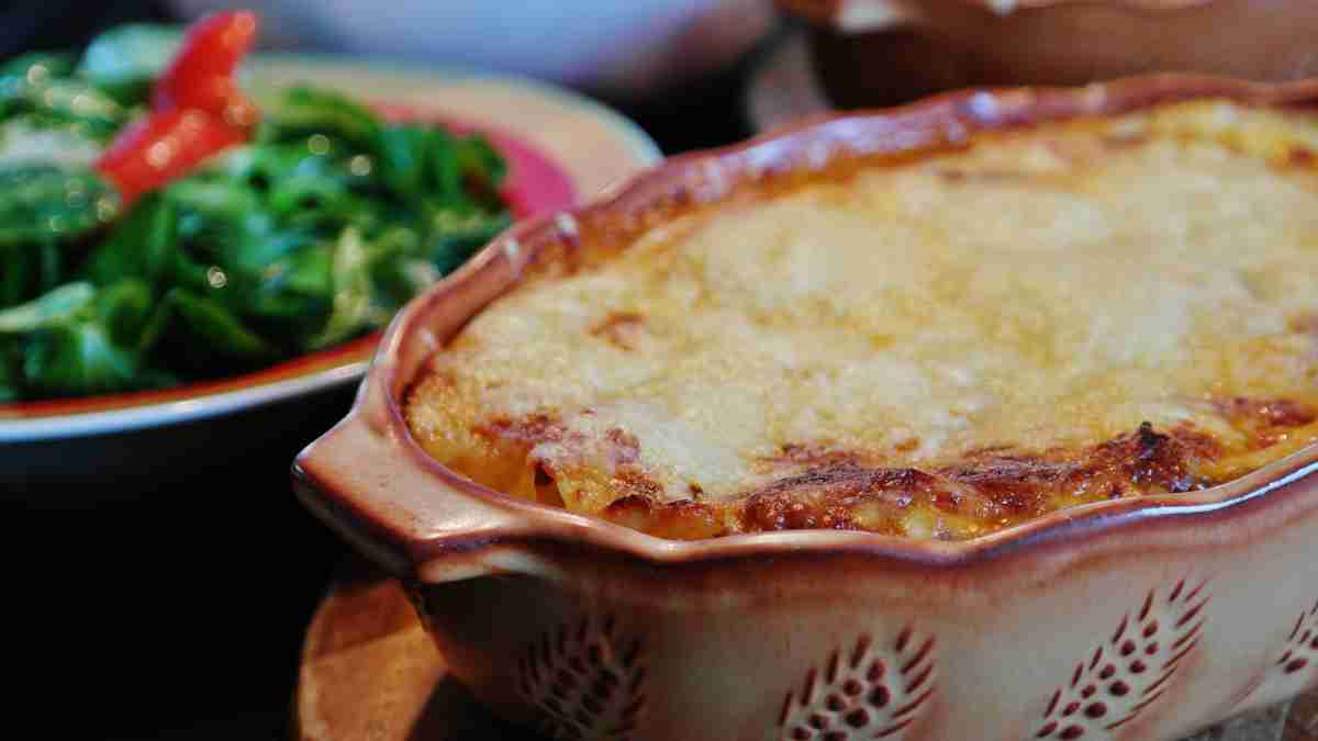 Receta de Lasaña de verduras con crema de queso.
